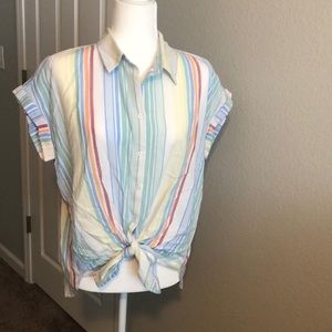 Stripe Blouse Multi Color New w/tags lightweight